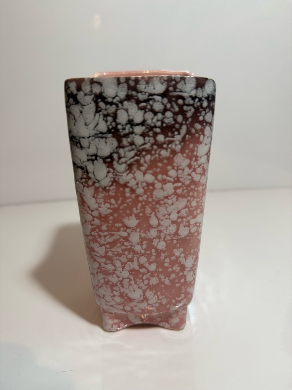 Vintage MCM Royal Copley USA Pink- Brown Speckled Retro Vase Mid-Century 1950s - Picture 4 of 8